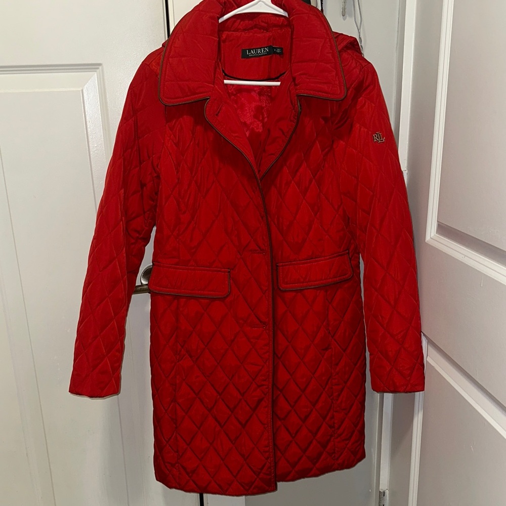 Polo by Ralph Lauren Women's Red Puffer Coat